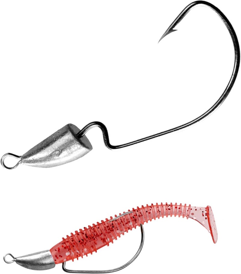 THKFISH رؤوس صيد السمك ثكفيش بليت جينج هوكس لصيد السمك باس، خطاف تكساس، خطاف موازن للمياه المالحة والعذبة، 3/0، 5 جرام، 20 قطعة - Image 1